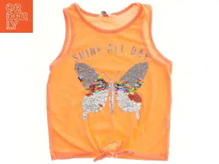 Orange tanktop med palietter fra Primark (str. 116)