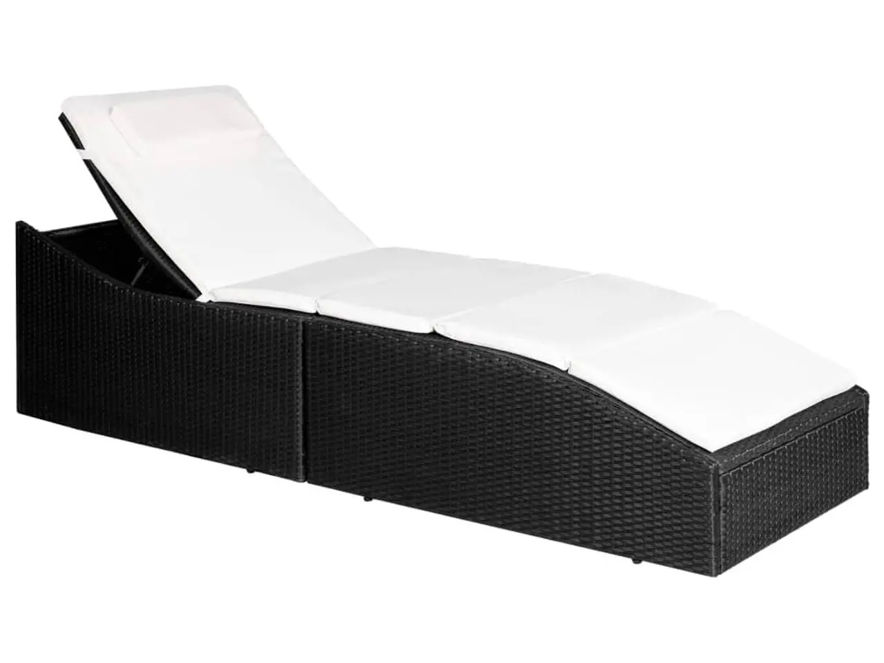 Billede 1 - Liggestol med hynde polyrattan sort