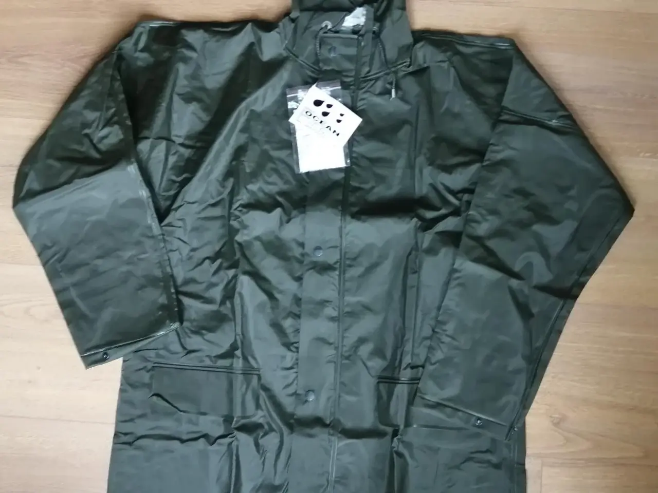 Billede 4 - NY Ocean Regnjakke, vandtæt PVC/Polyester Grøn, XL
