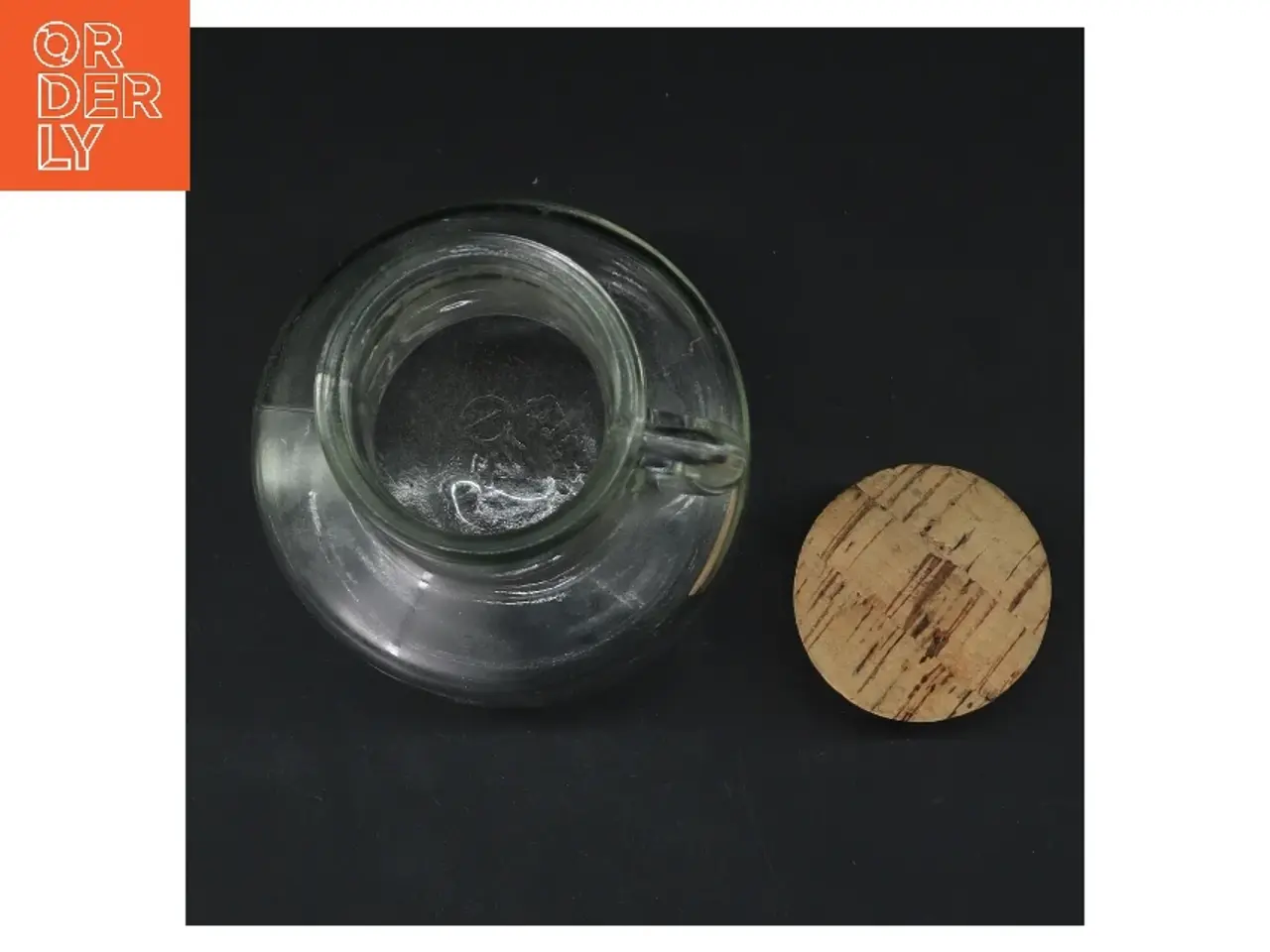 Billede 5 - Glasflaske med korkprop (str. Ø 6 cm højde 13,5 cm)
