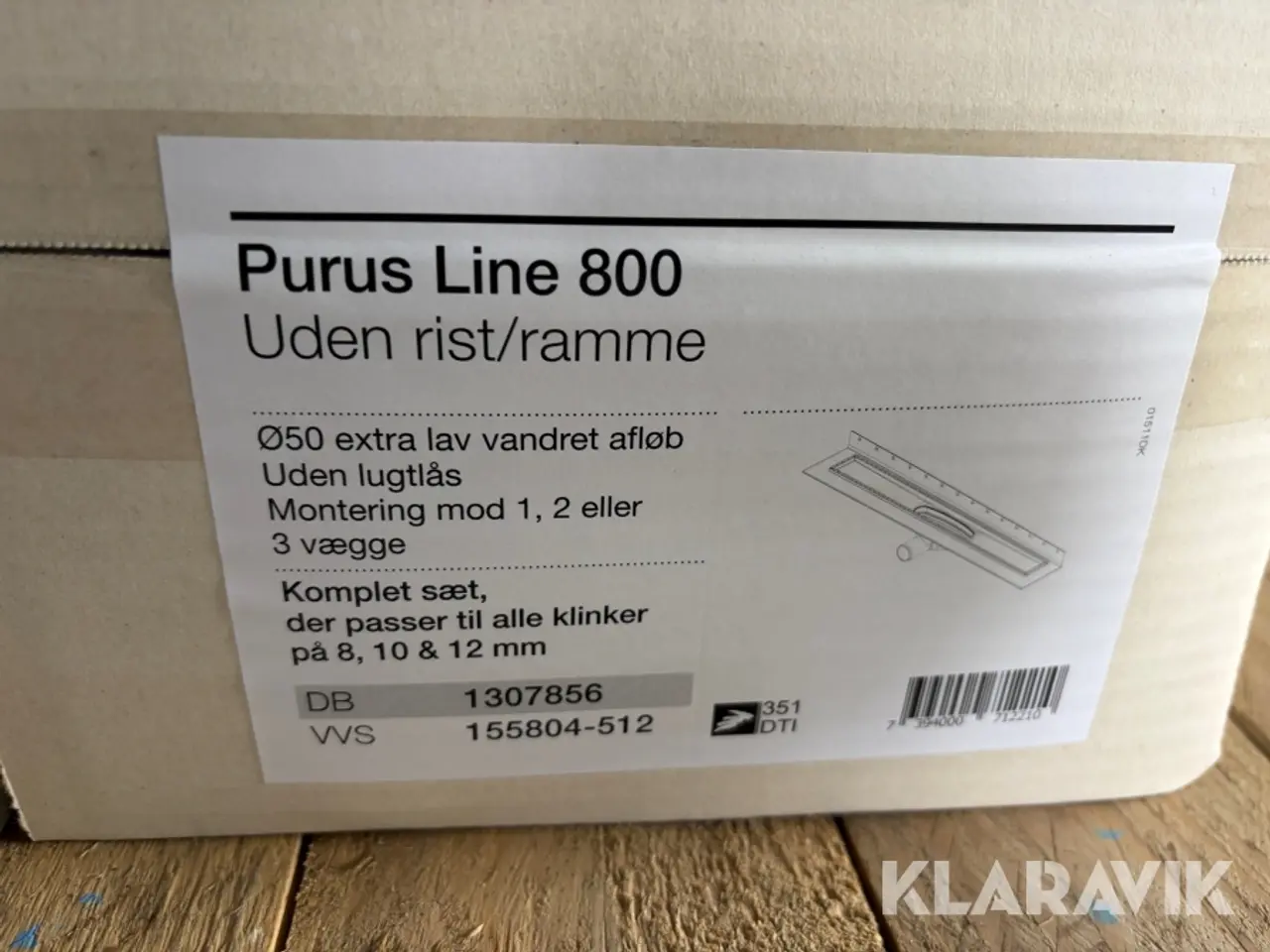 Billede 4 - Linjedræn / afløb Purus Line 800 - 2 styk