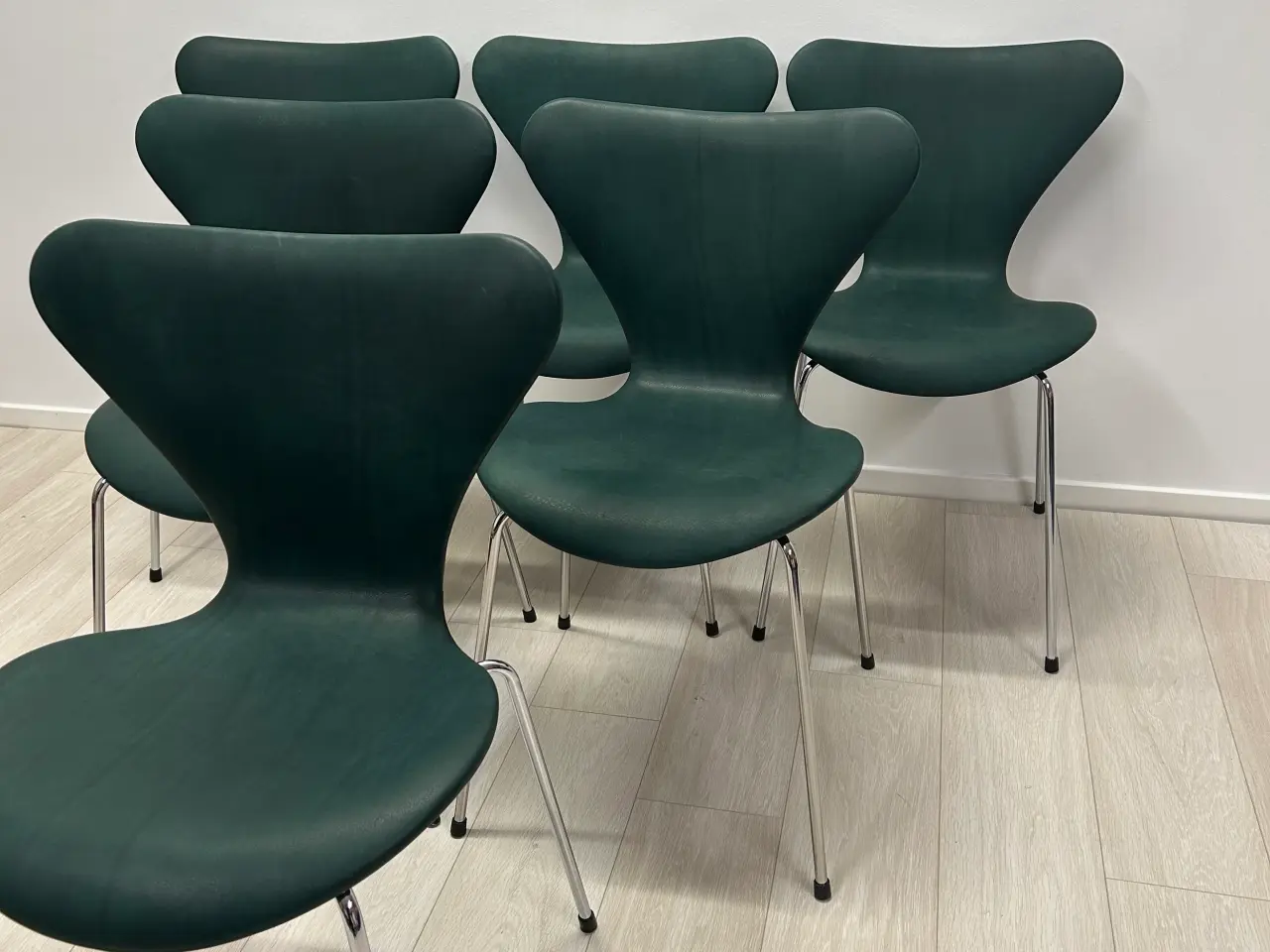 Billede 2 - Arne Jacobsen Syverstole Pure anilin Grøn