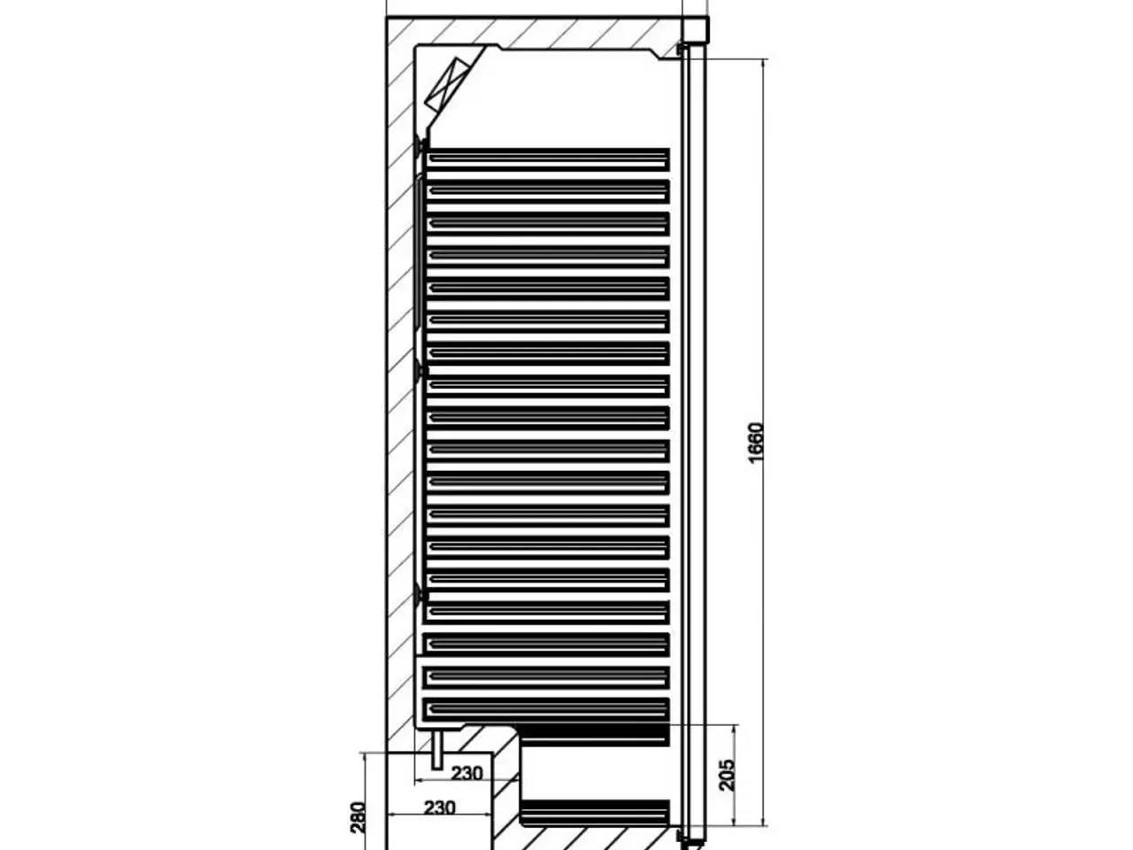 Billede 2 - Lagerkøleskab 570 L – 2/1 GN – hvid