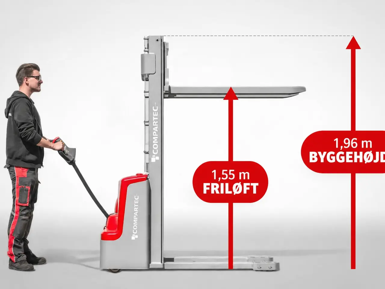 Billede 6 - CS12-30F Elektrisk stabler med friløft - 1200 kg, 3000 mm