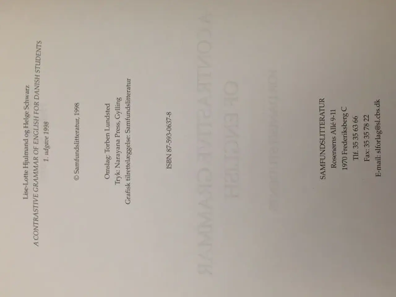 Billede 2 - ENGELSK GRAMMATIK # Lærebog og Opgaver