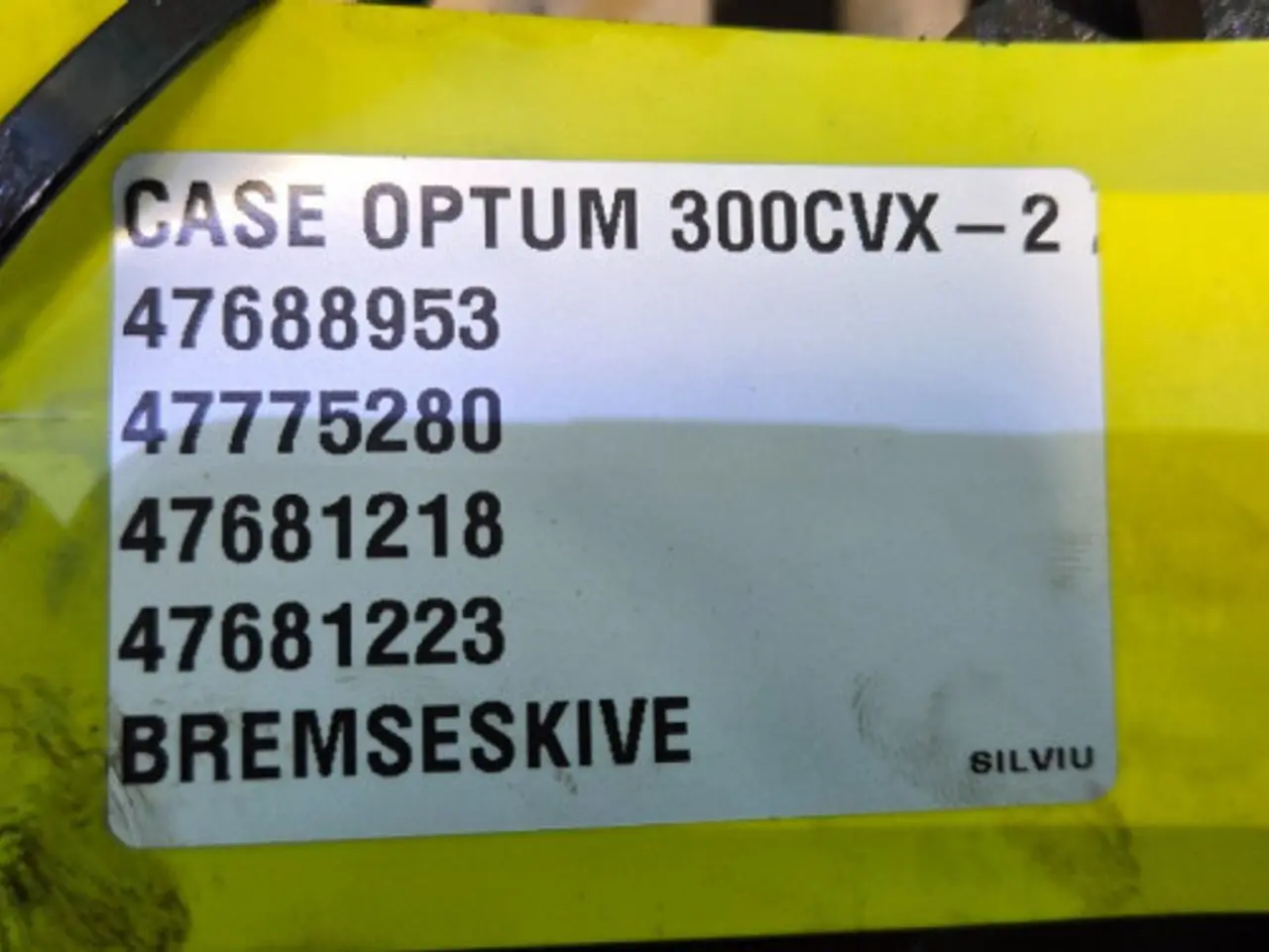Billede 15 - Case Optum 300 Bremseskive 47688953