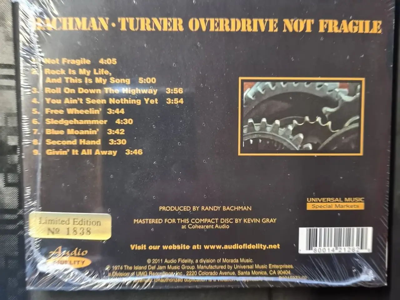 Billede 1 - Bachman Turner Overdrive: Not Fragile 24K Guld CD