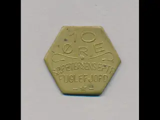 10 øre, stor skrift. s.p.petersen. fuglefjord 1929