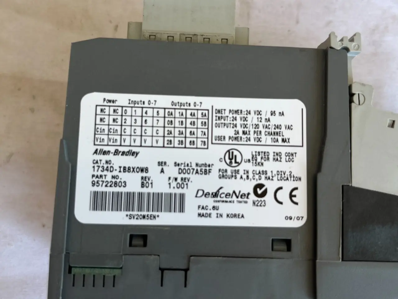 Billede 2 - Allen-Bradley 1734D-IB8XOW8 Point I/O DeviceNet