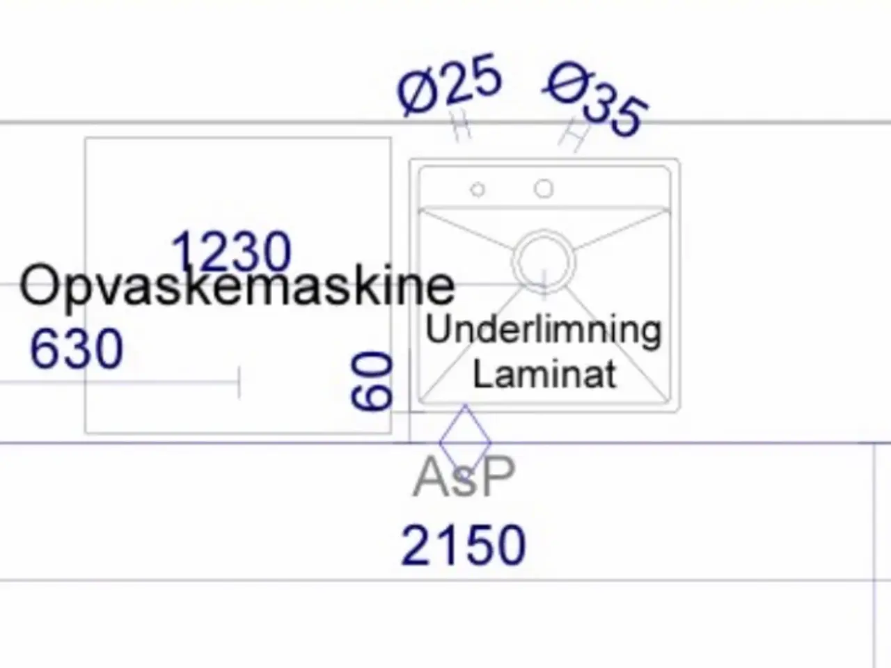 Billede 2 - 2 x Laminat plade m. underlimet vask