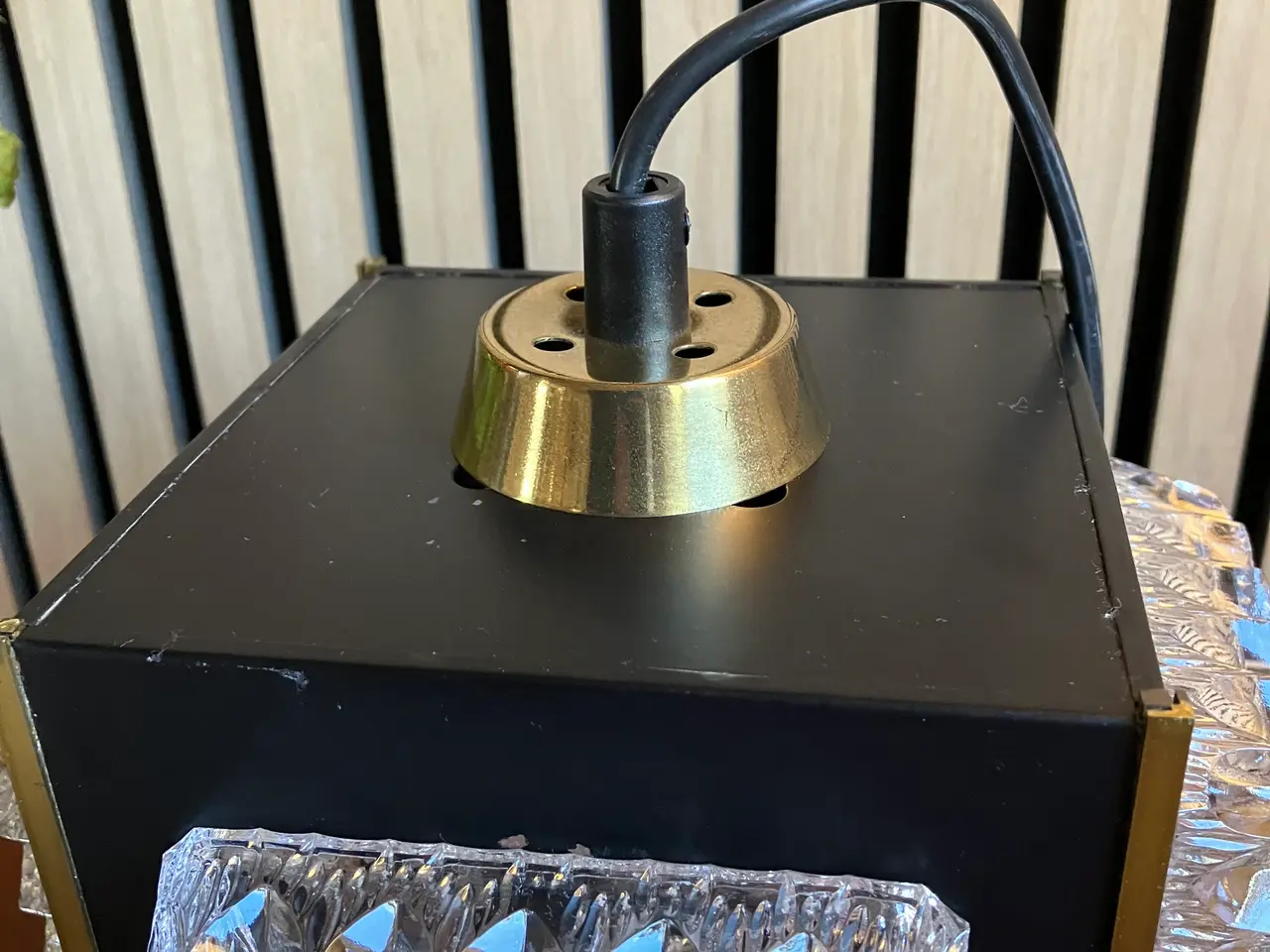 Billede 6 - Smuk retro lampe med krystalglas
