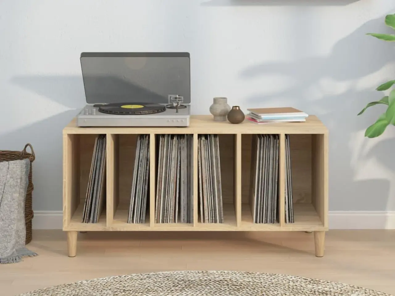 Billede 3 - Vinylskab 100×38×48 cm - konstrueret træ i sonoma-eg