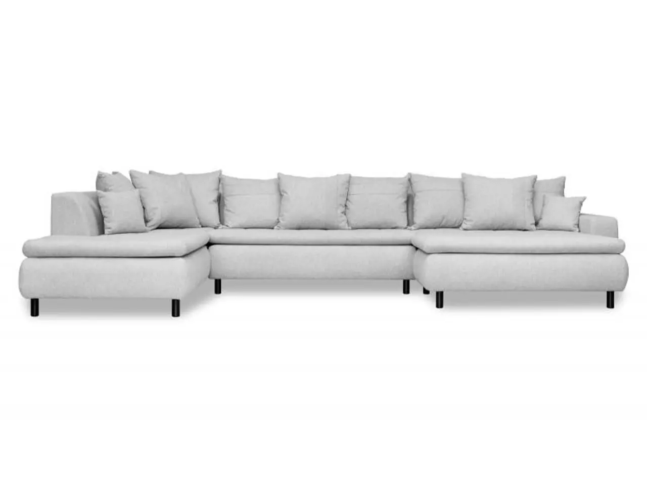 Billede 1 - Miami XL U-sofa højrevendt - lysegrå stof