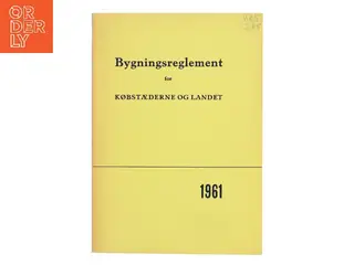 Bygningsreglement for købstæderne og landet 1961 (Bog)