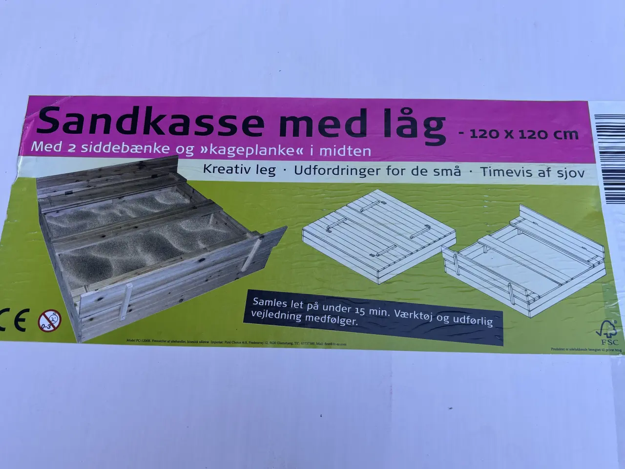 Billede 1 - sandkasse aldrig åbnet
