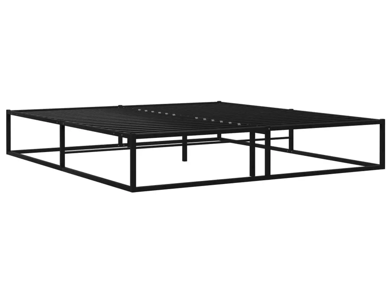 Billede 2 - Sengestel i metal 140 x 200 cm - sort sengeramme med lamelbund