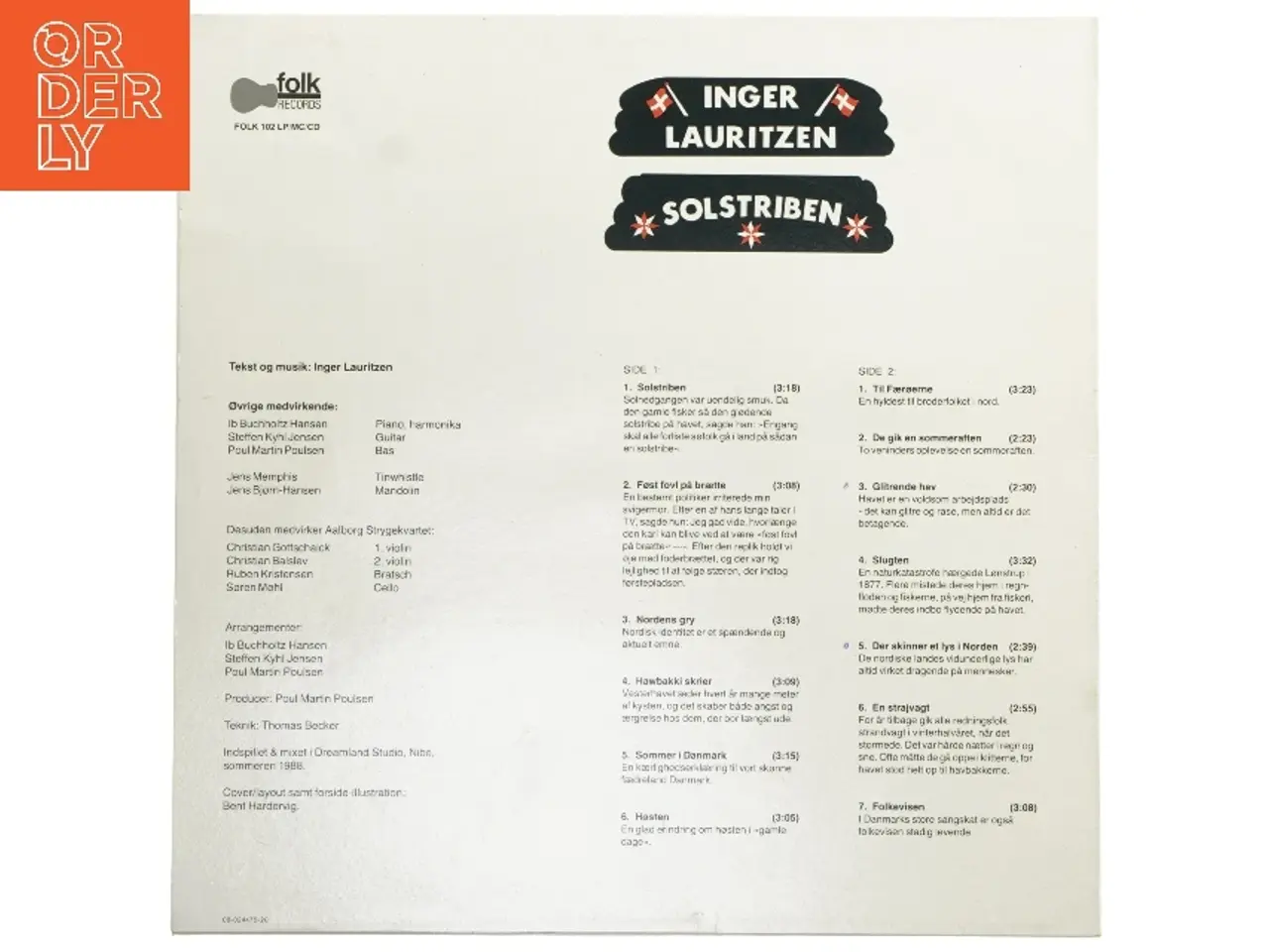 Billede 2 - Inger Lauritzen - Solstriben LP