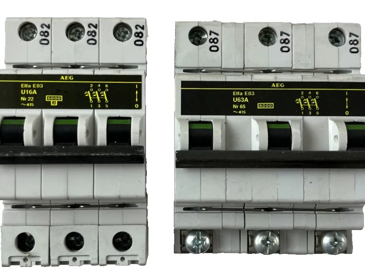 Billede 1 - AEG Elfa E83 3P automatsikring parti U16A U63A