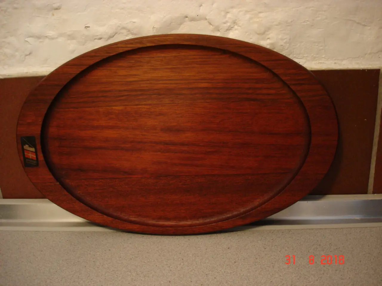 Billede 1 - Teaktræs fad/ bakke oval