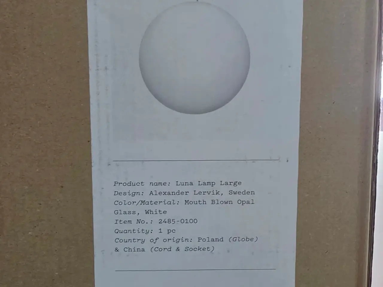 Billede 6 - Luna Lamp Large, Design House Stockholm 