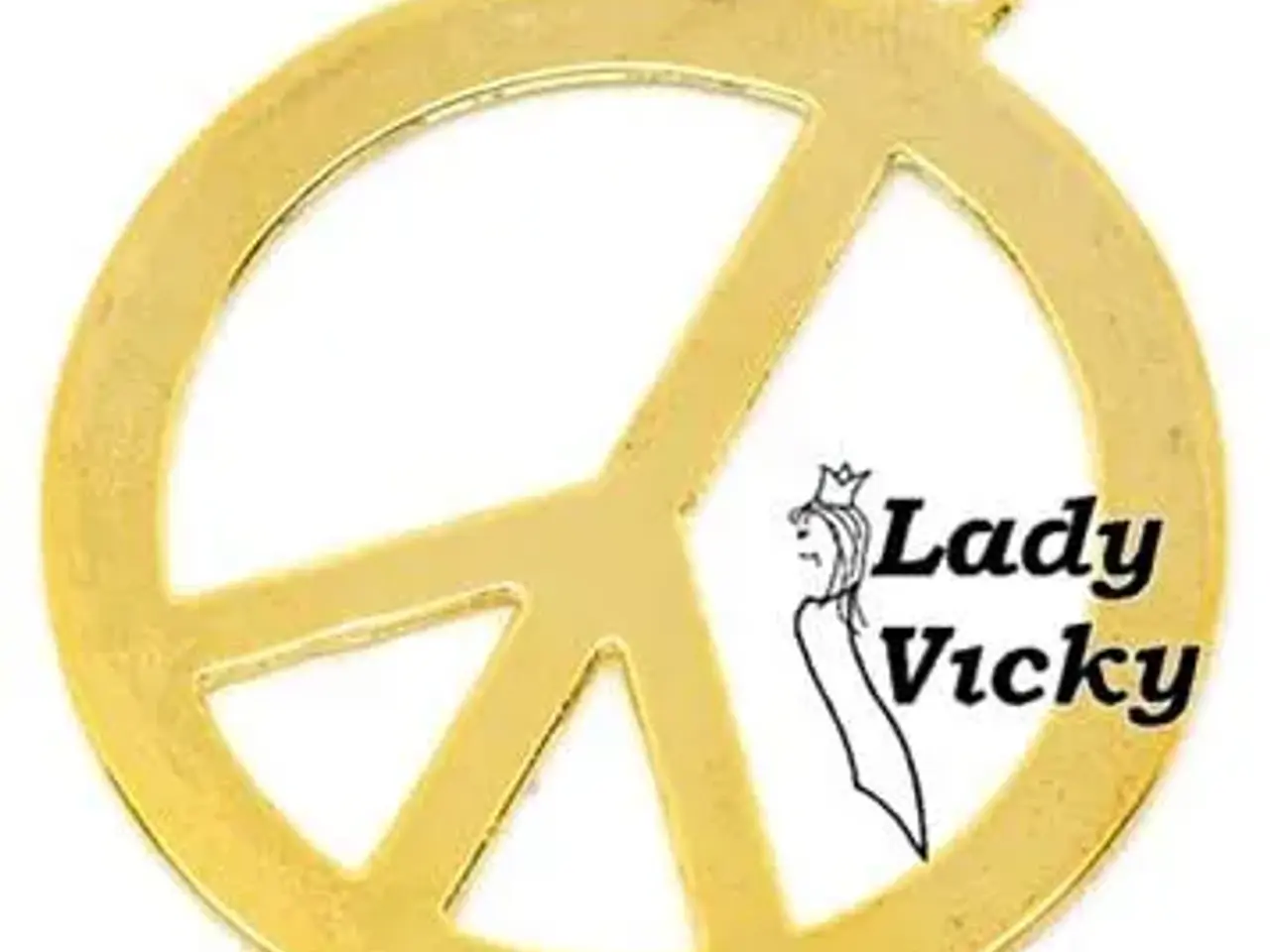 Billede 1 - PEACE - CHARMS - guld og sølv