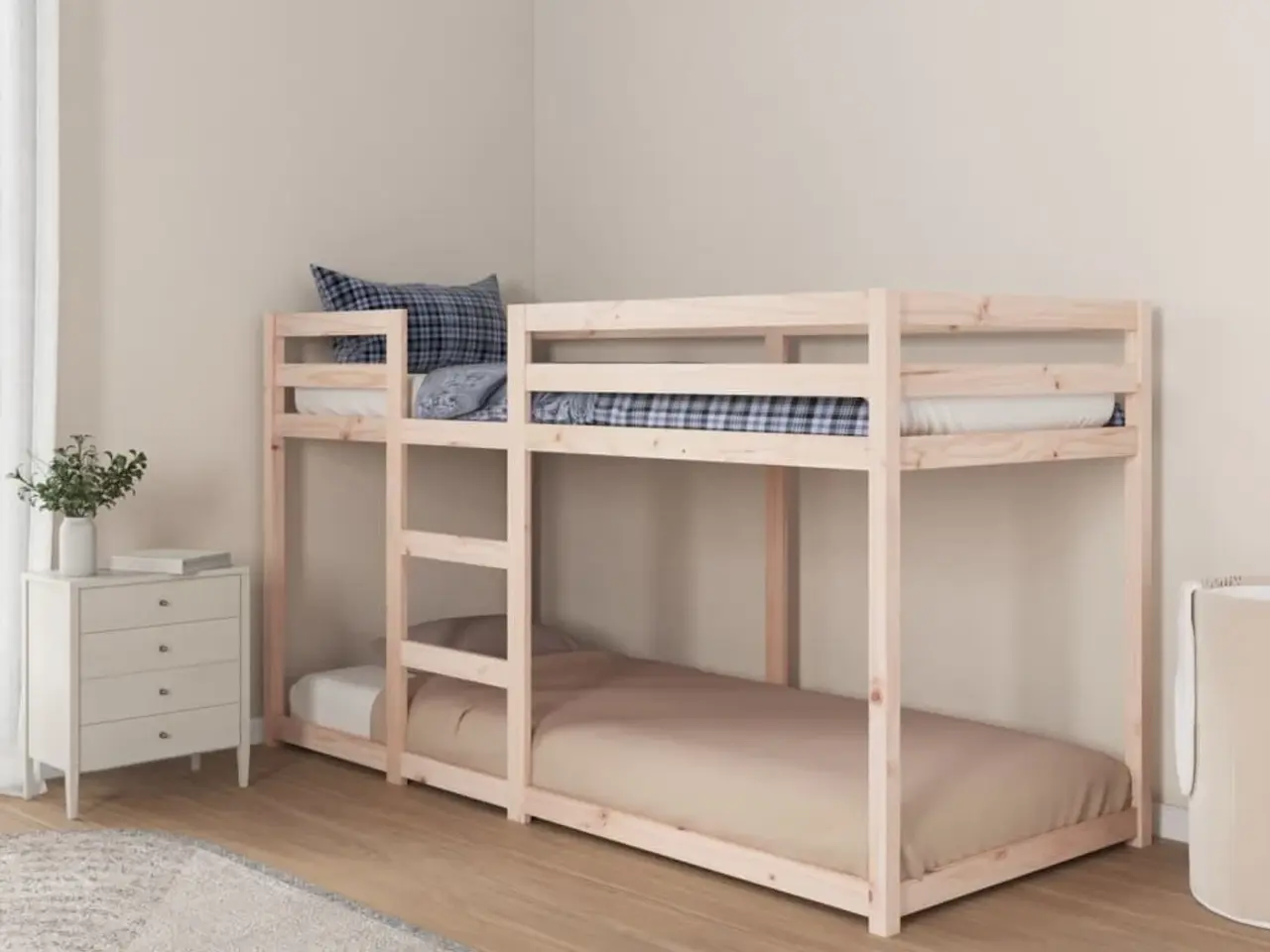 Billede 3 - Køjeseng 80 x 200 cm i massivt fyrretræ