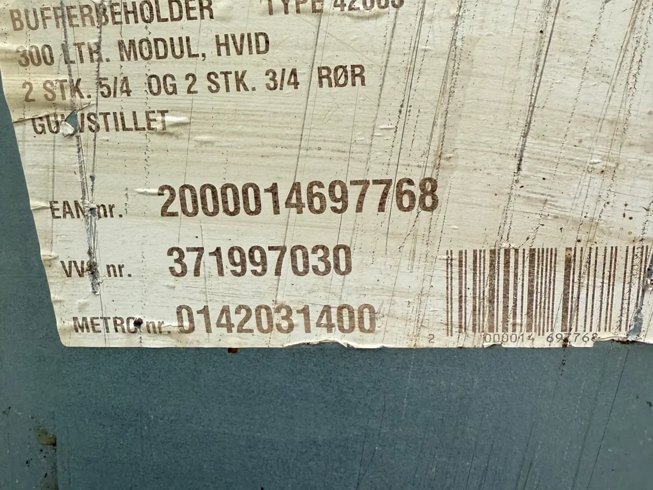 Billede 3 - Buffertank 300 liter NEDSAT