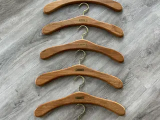 7 stk Trip Trap bøjler i teak/messing krog