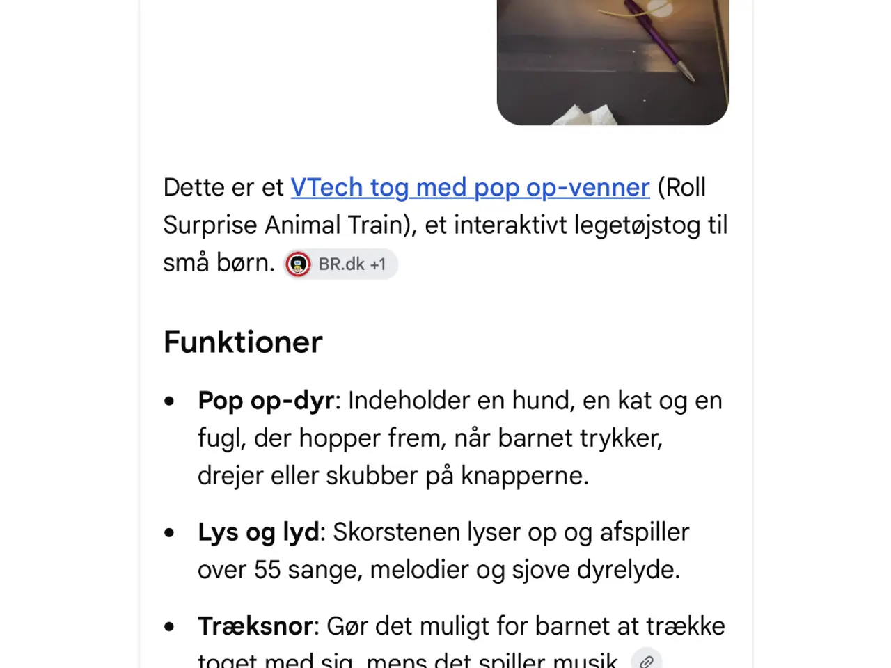 Billede 2 - VTech Baby tog med pop op venner