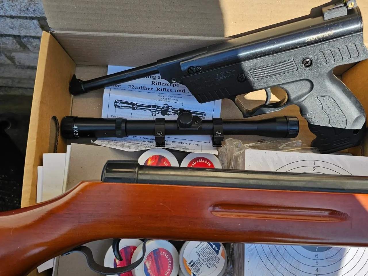 Billede 1 - Luftpistol og luftgevær med kikkertsigte 