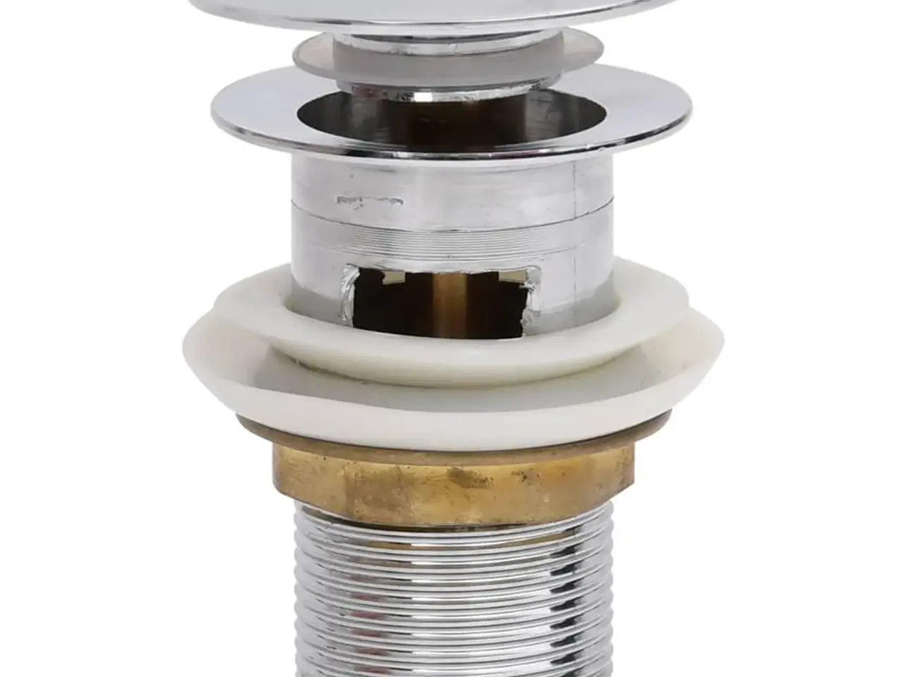 Billede 5 - Trykafløb med overløb 6,4 × 6,4 × 9,1 cm - krom pop-up