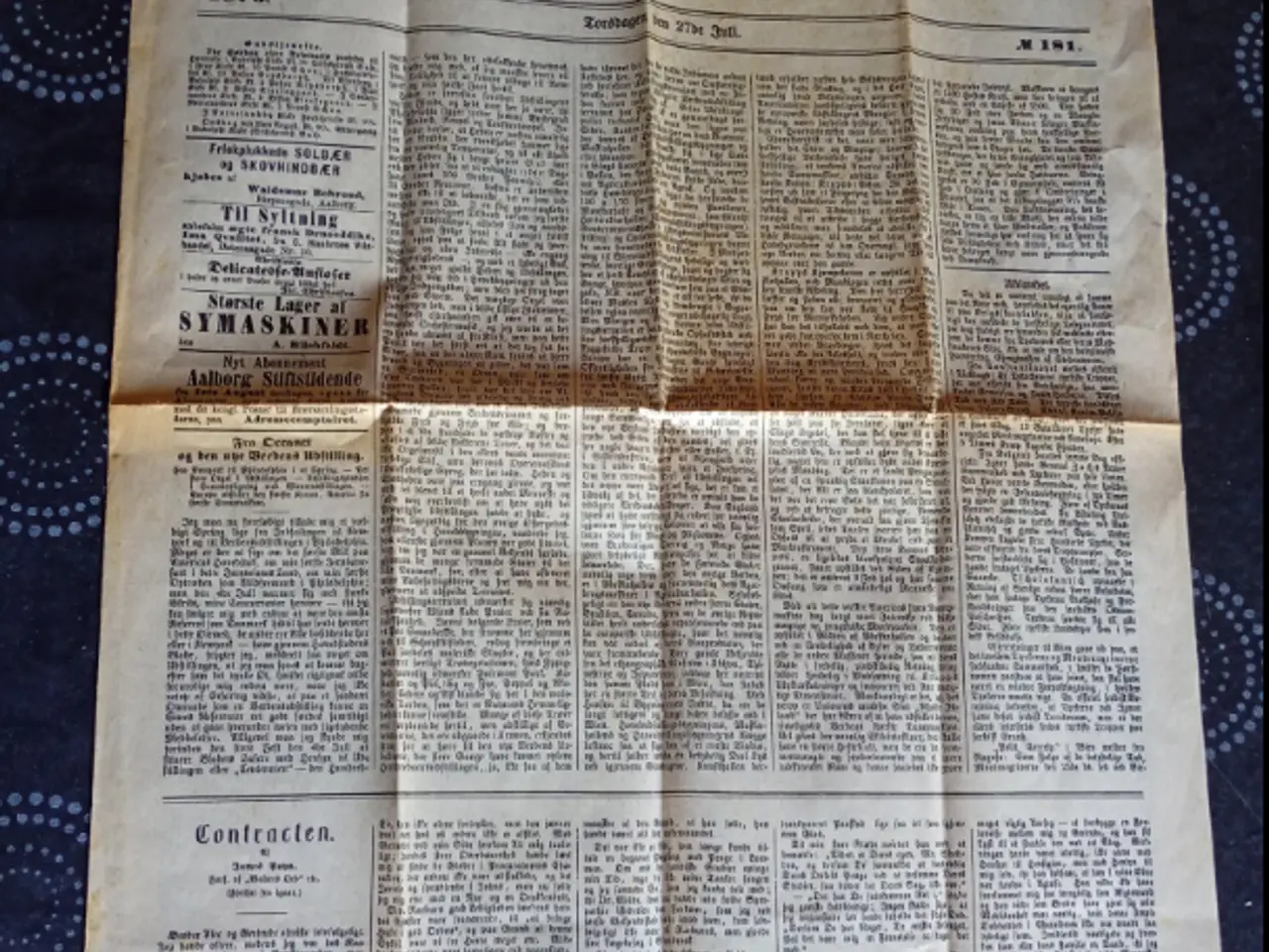 Billede 1 - Aalborg Stiftstidende 27. juli 1876