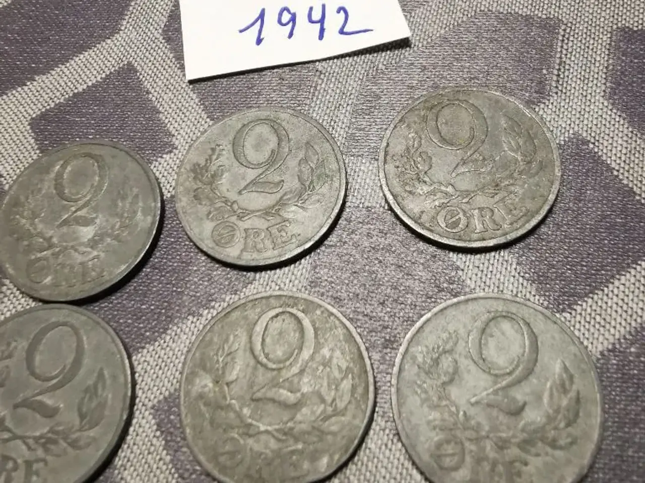 Billede 2 - 6 stk 2øre fra 1942