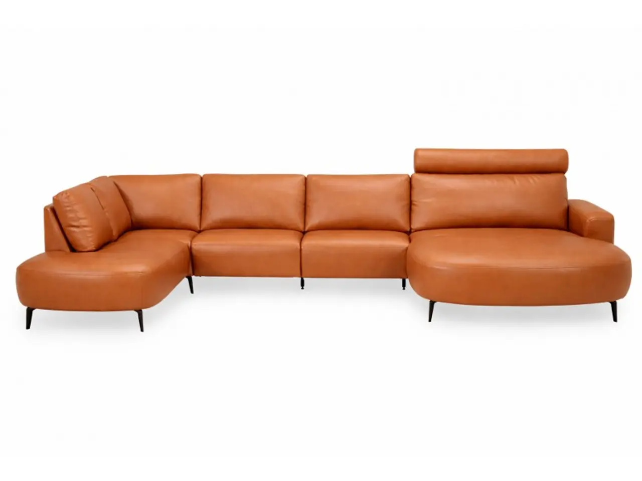 Billede 6 - Hjort Knudsen Lolland læder U-sofa Højrevendt