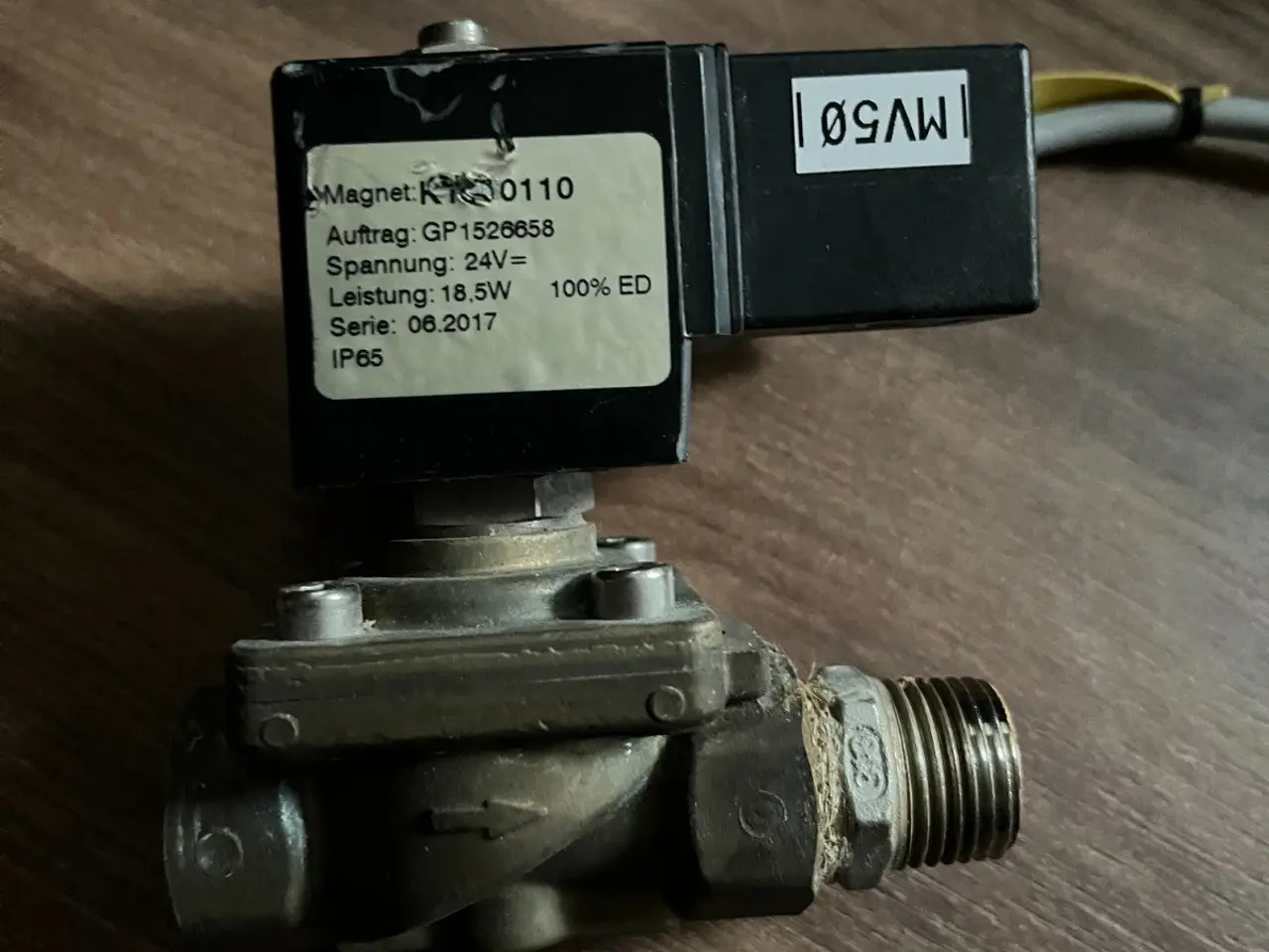 Billede 2 - GSR magnetventil 24V DC 18.5W 0–10 Bar G1/2 IP65