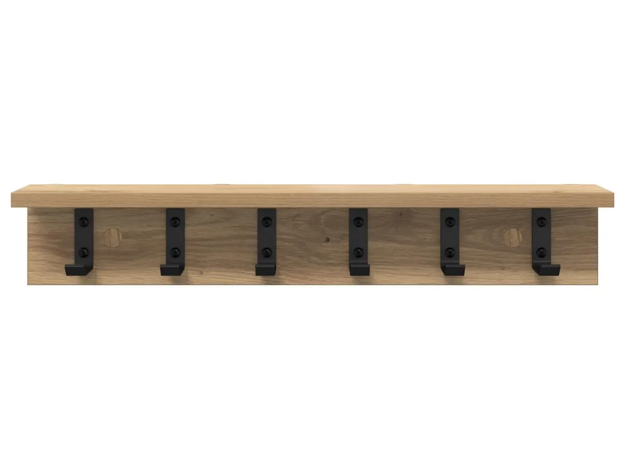 Billede 4 - Knagerække med hylde - Artisan egetræ, 60 x 10,5 x 10,5 cm