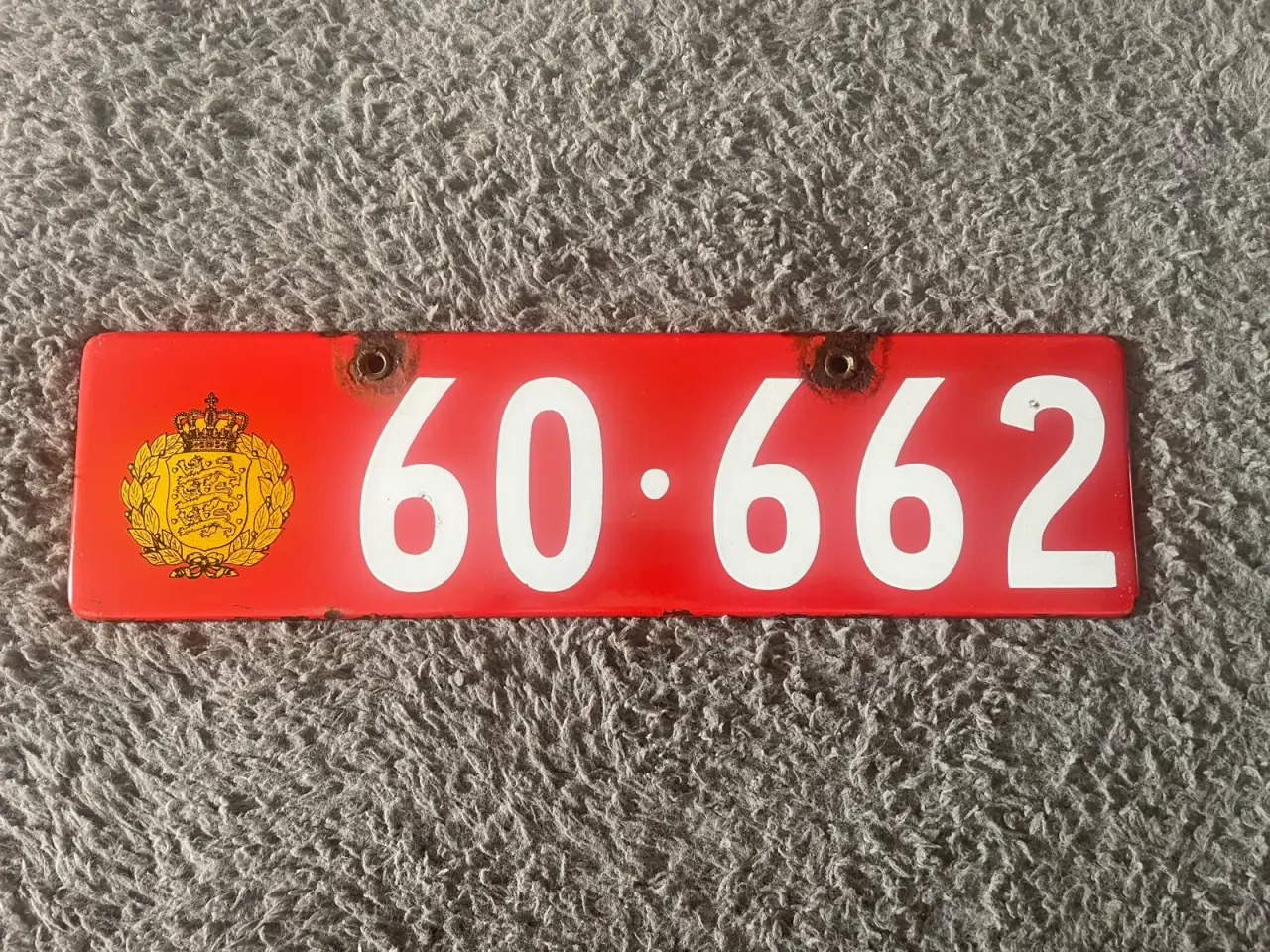 Billede 2 - Emalje nummerplade.