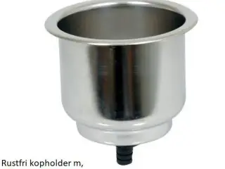 Rustfri kopholder m. afløb