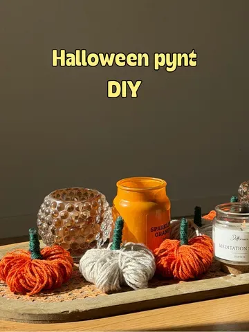 Lav små græskar af garnrester 🎃