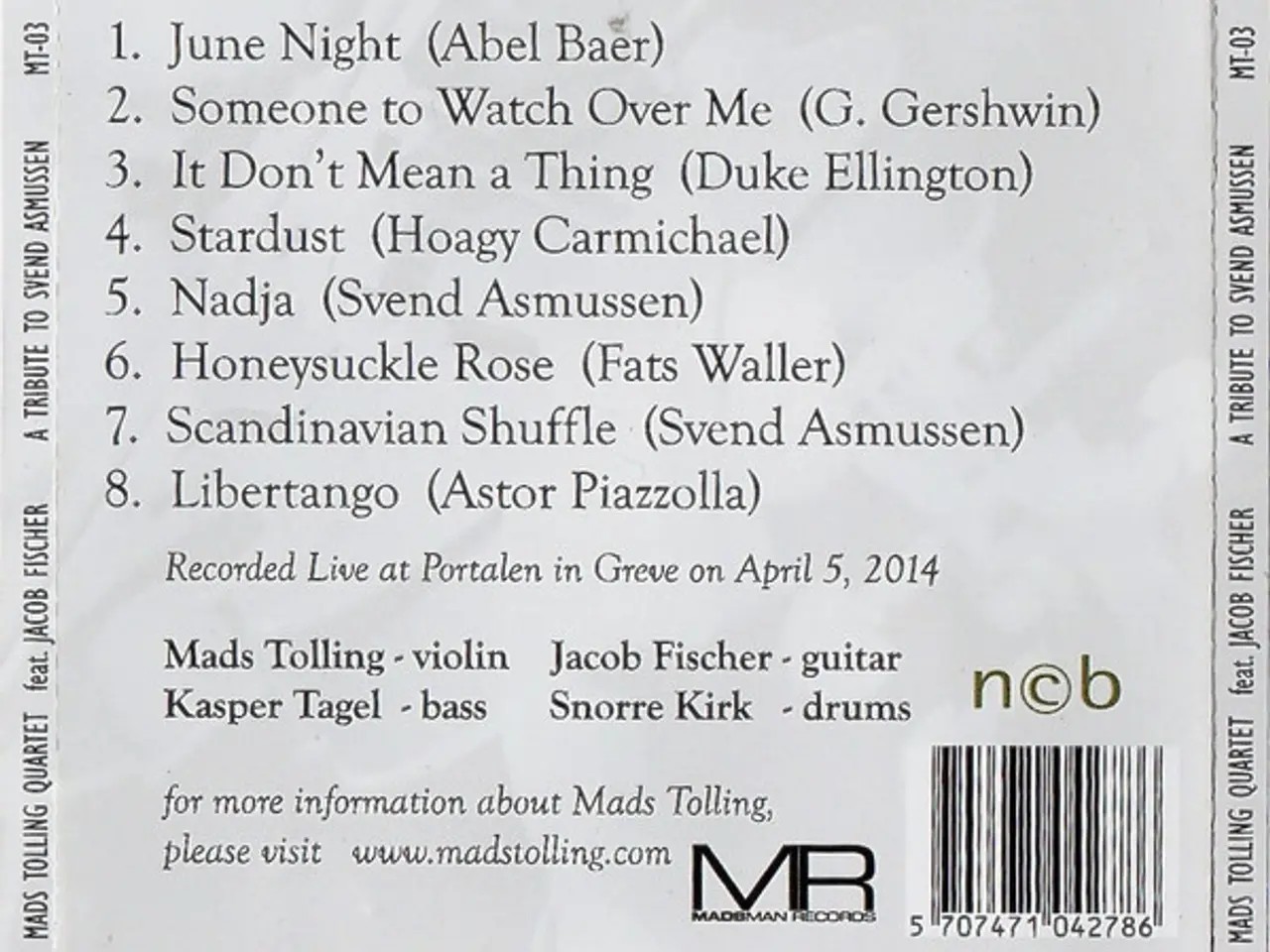 Billede 5 - Mads Tolling Quartet… – A Tribute To Svend… – CD