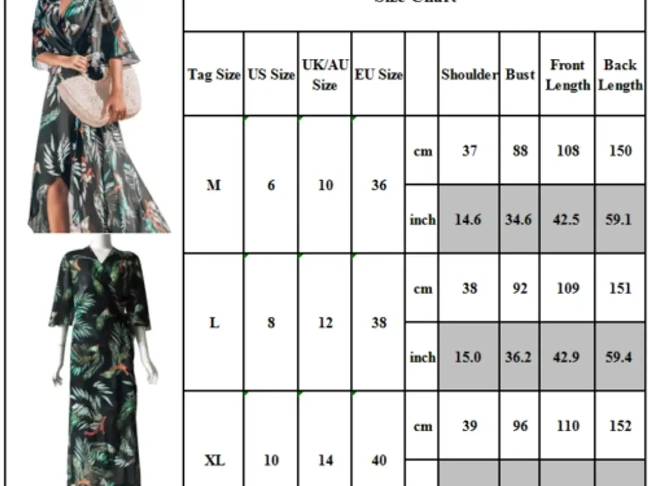 Billede 2 - maxi-Wrap ,split skørt -/ str: Medium