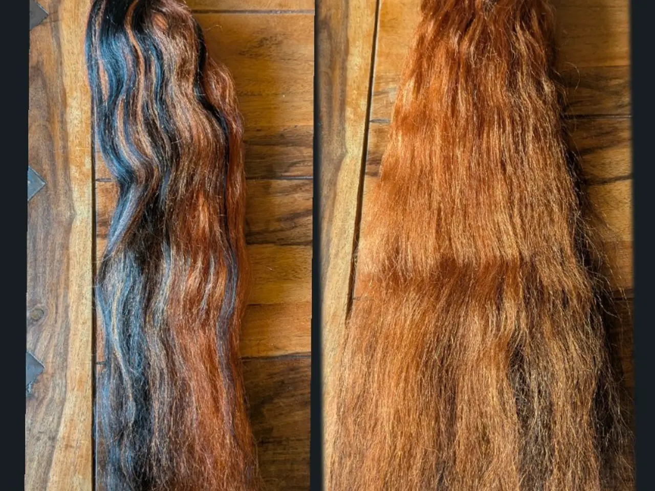Billede 3 - Orangefarvet human extensions m/ reflekser 72 cm