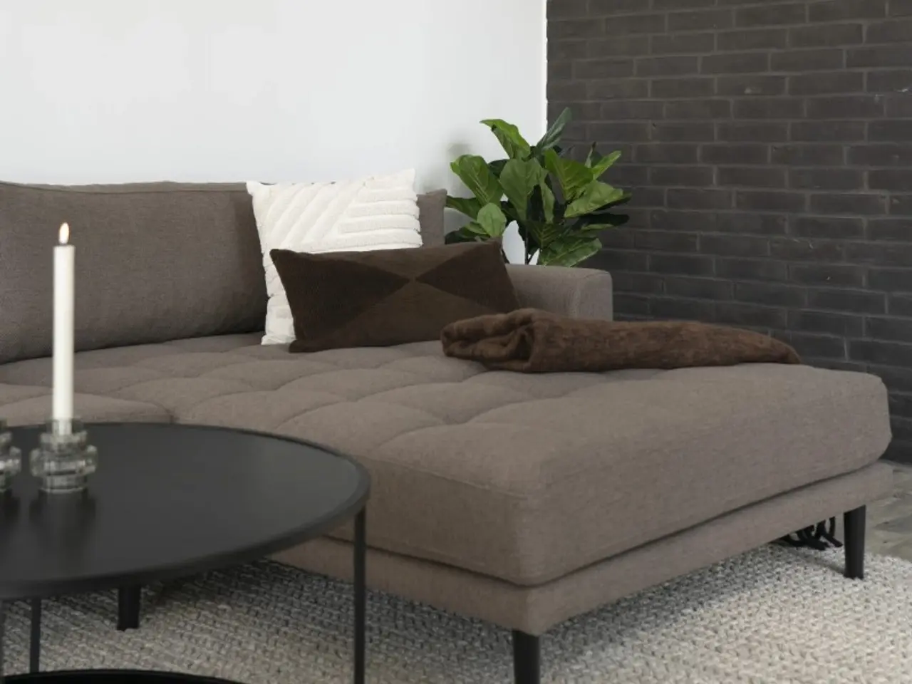 Billede 4 - Lido - Højrevendt Chaiselongsofa - brun stof