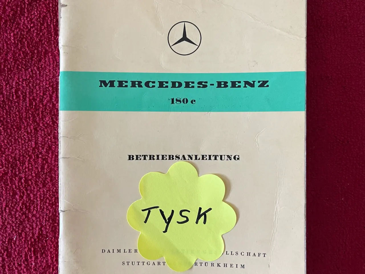 Billede 1 - Instruktionsbog Mercedes-Benz 180e