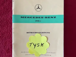 Instruktionsbog Mercedes-Benz 180e