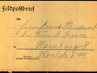 Feldpostbrev - 11 - 11 - 17 - Til Hamburg