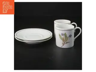 Kaffesæt med kopper og underkopper fra Tirschenreuth (str. Ø 13xh7 cm)