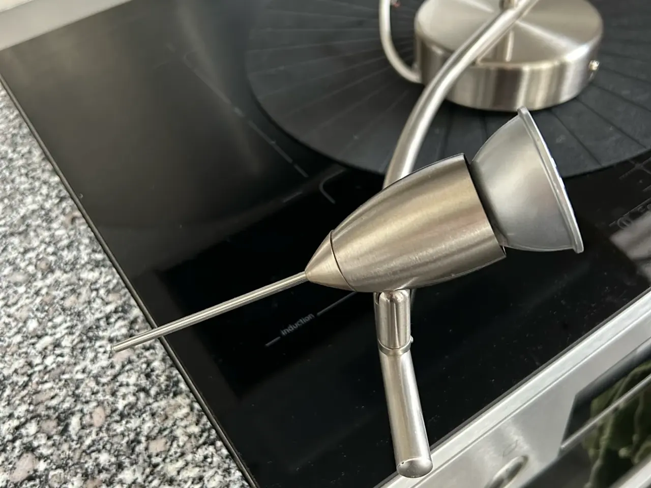 Billede 3 - Loftlampe i stål med 3 spot.