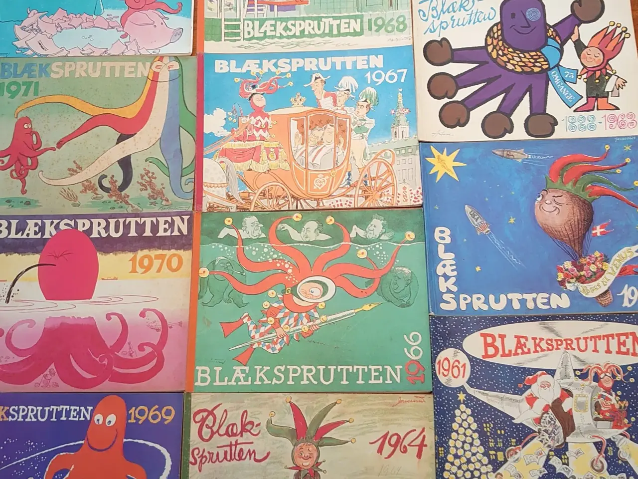 Billede 1 - 11 stk "Blæksprutten fra 1961-1975.