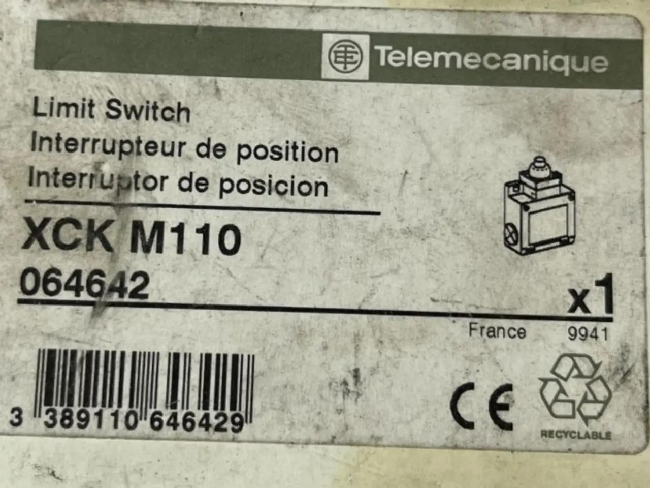 Billede 1 - Telemecanique XCK-M110 endestopkontakt Metal End